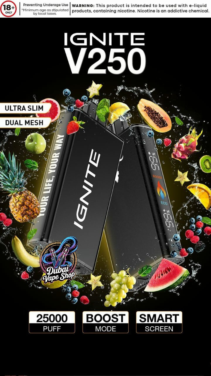 IGNITE V250 25000 Puffs 50mg Disposable Vape in Dubai