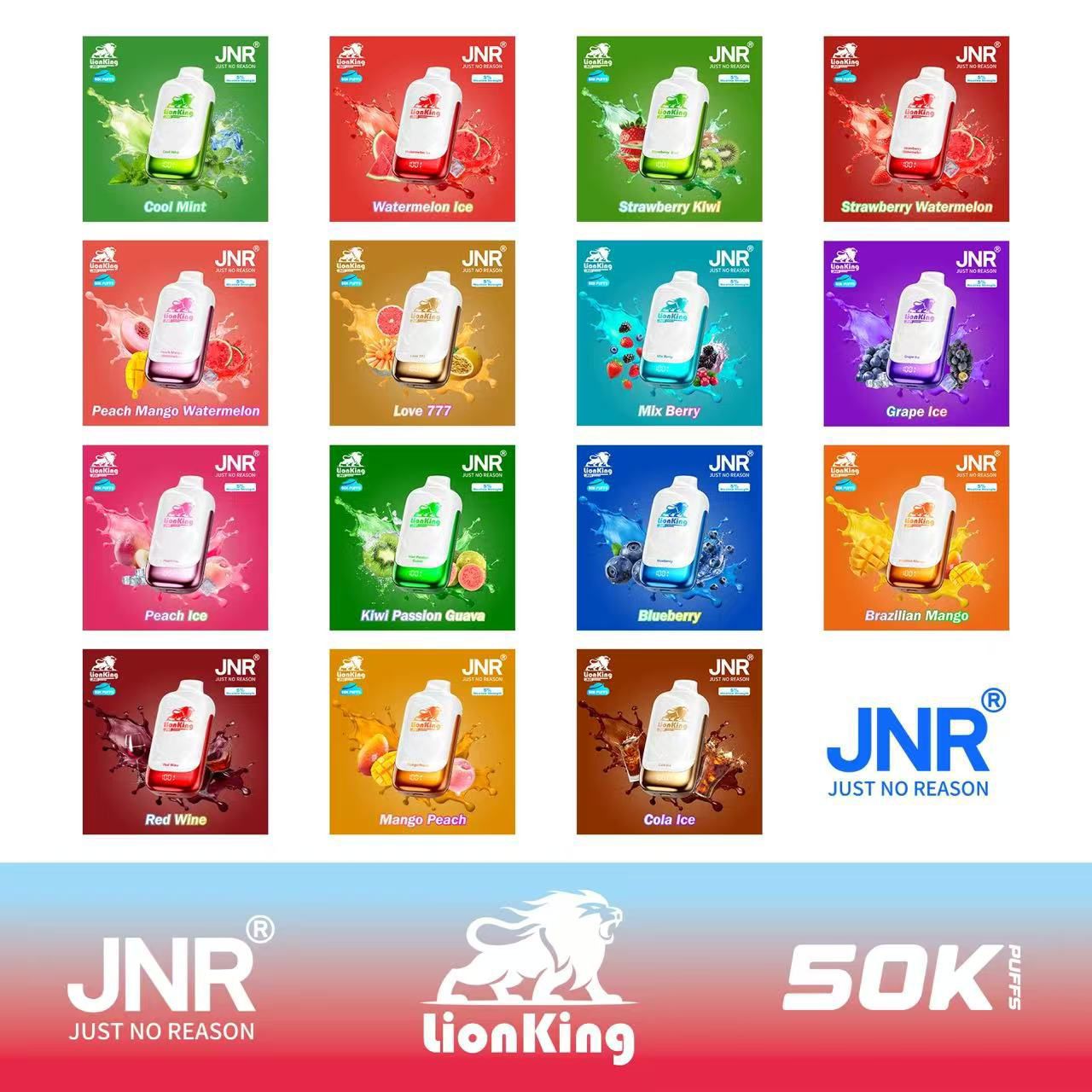 JNR Lionking 50000 Puffs Disposable Vape 50mg in UAE