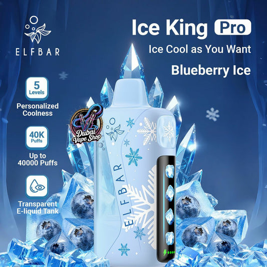 ELFBAR Ice King Pro 40000 Puffs 50mg Nicotine Ice control disposable vape in UAE