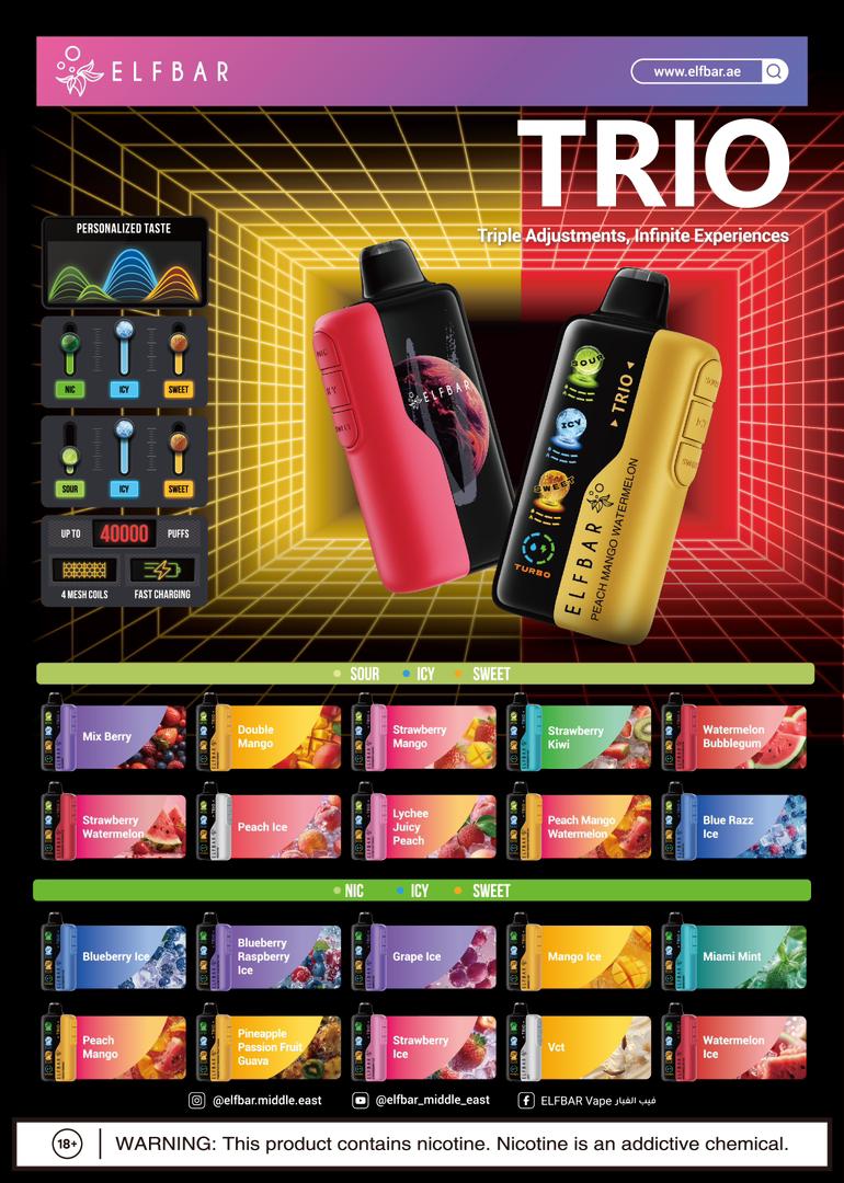 ELF BAR Trio 40000 Puffs Disposable Vape in Dubai