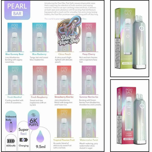 Pod Salt Pearl Bar 6000 Puffs 20mg Disposable Vape In UAE