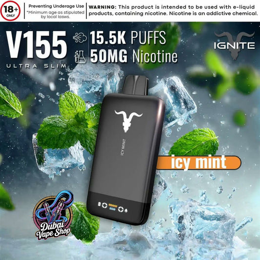 IGNITE V155 15500 puffs 50mg Disposable Vape Ultra Slim Pod Kit in UAE