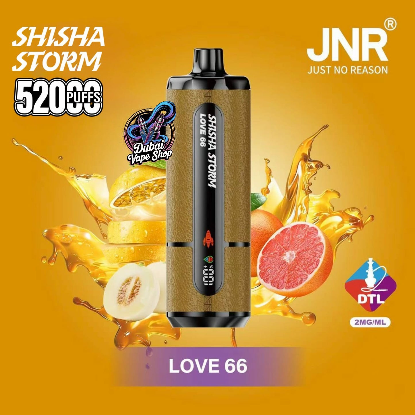 JNR Shisha Storm 52000 Puffs Disposable Vape 2% DTL in UAE