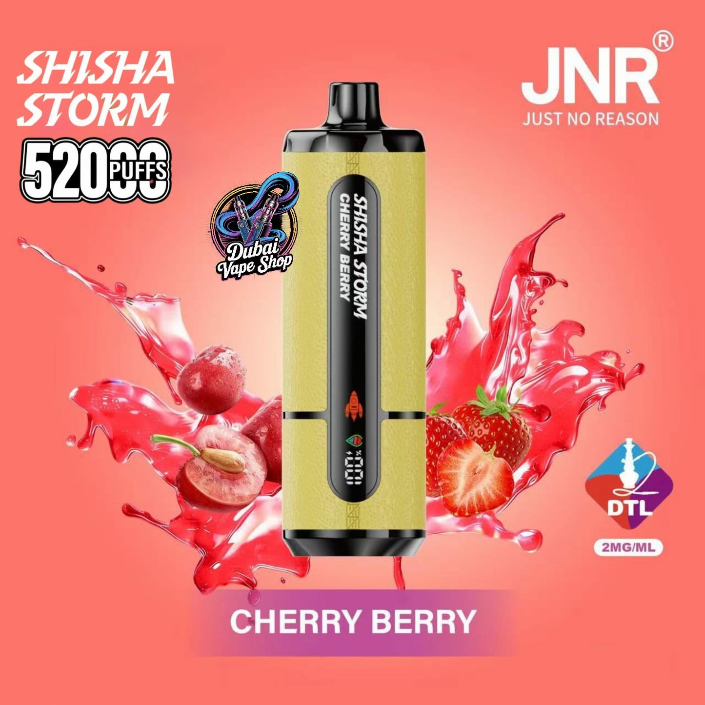 JNR Shisha Storm 52000 Puffs Disposable Vape 2% DTL in UAE