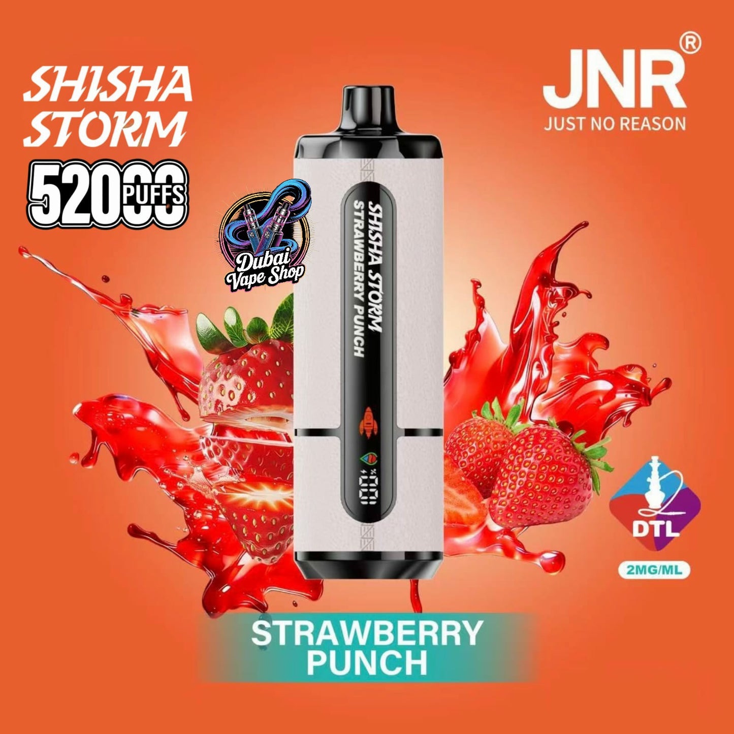 JNR Shisha Storm 52000 Puffs Disposable Vape 2% DTL in UAE