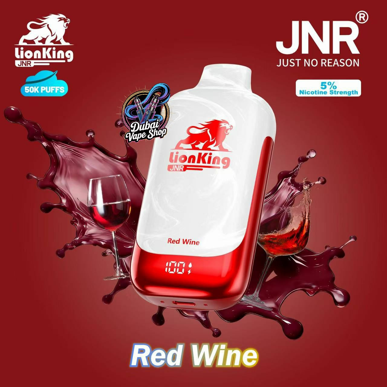 JNR Lionking 50000 Puffs Disposable Vape 50mg in UAE