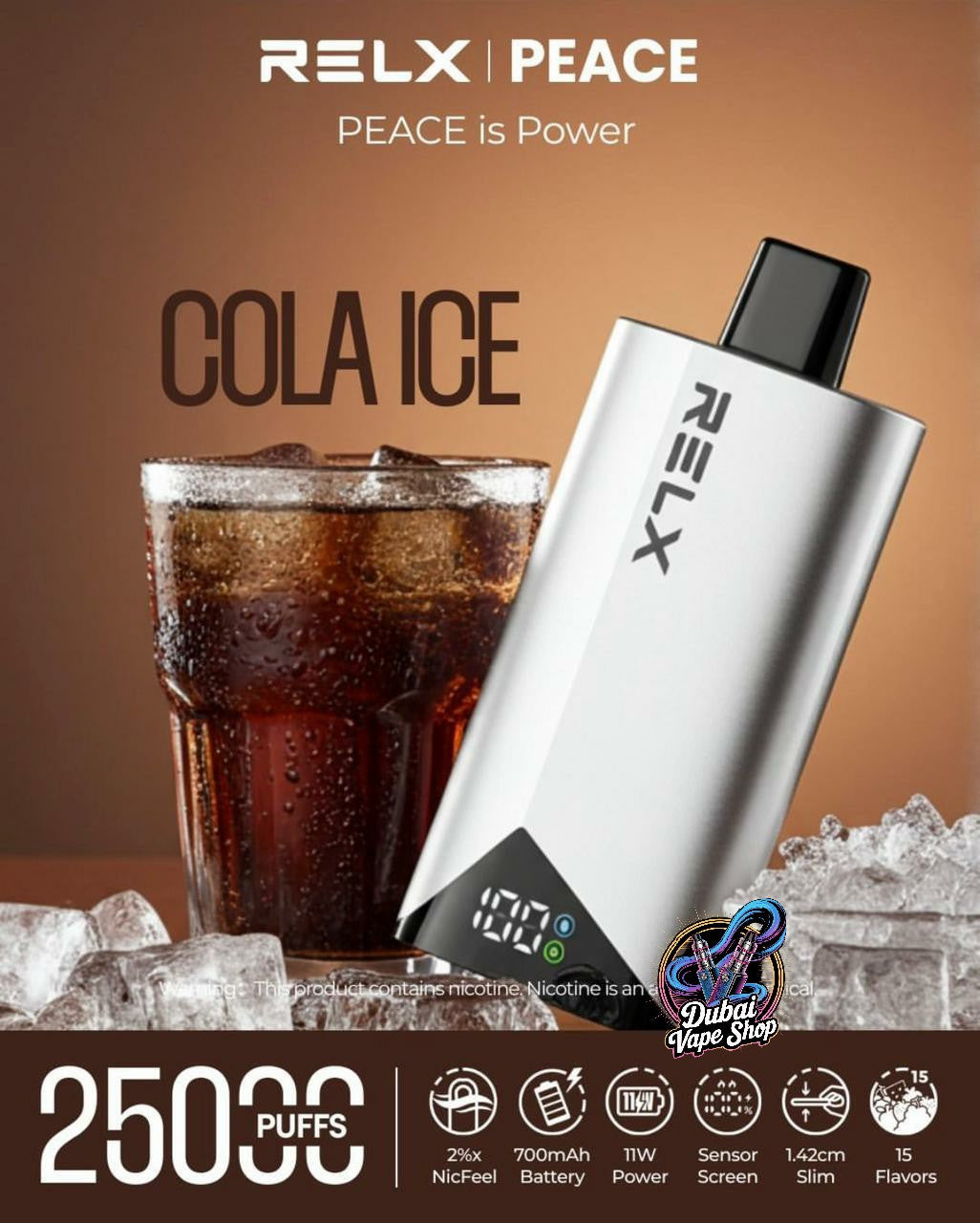 Relx Peace 25000 Puffs 20mg Disposable Vape In DUBAI