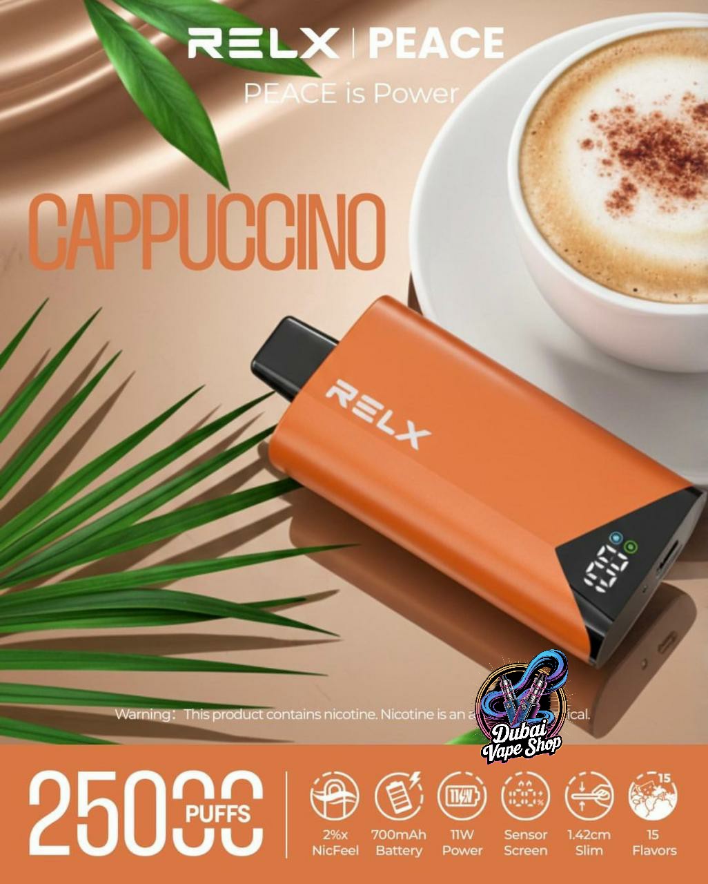 Relx Peace 25000 Puffs 20mg Disposable Vape In DUBAI