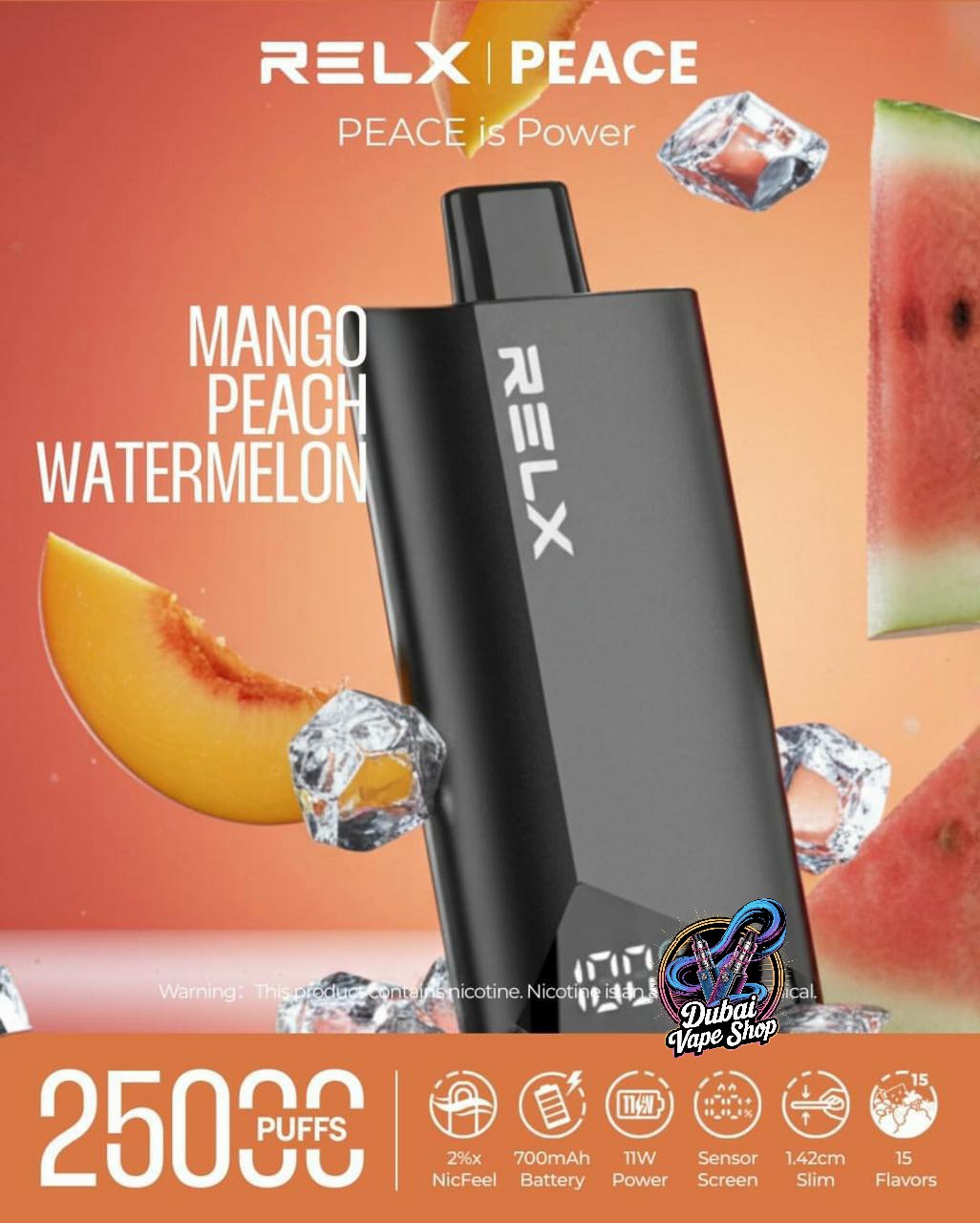 Relx Peace 25000 Puffs 20mg Disposable Vape In DUBAI