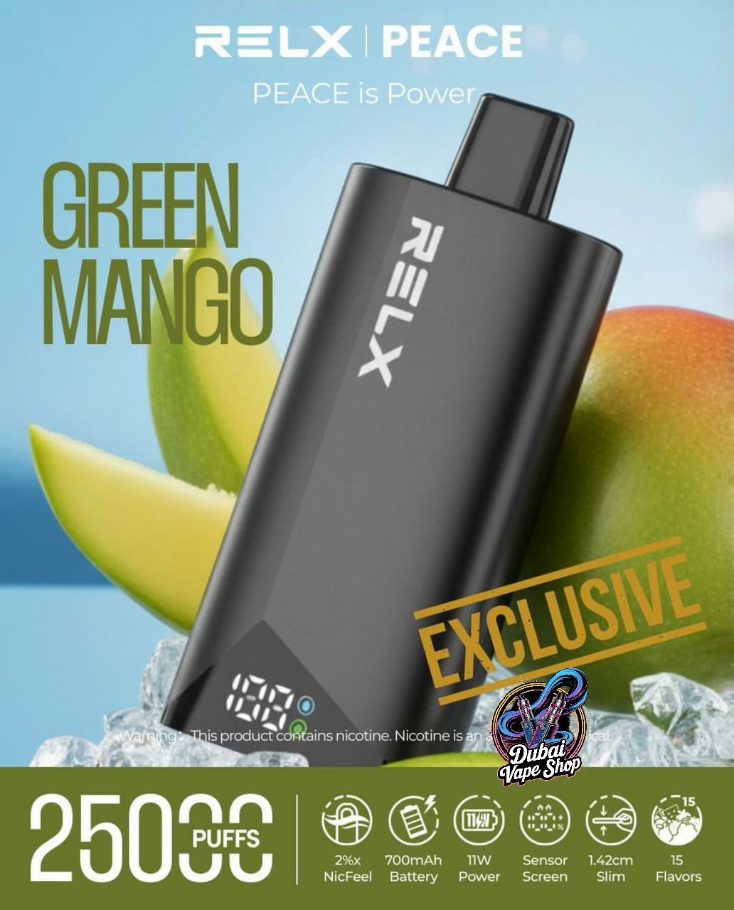 Relx Peace 25000 Puffs 20mg Disposable Vape In DUBAI
