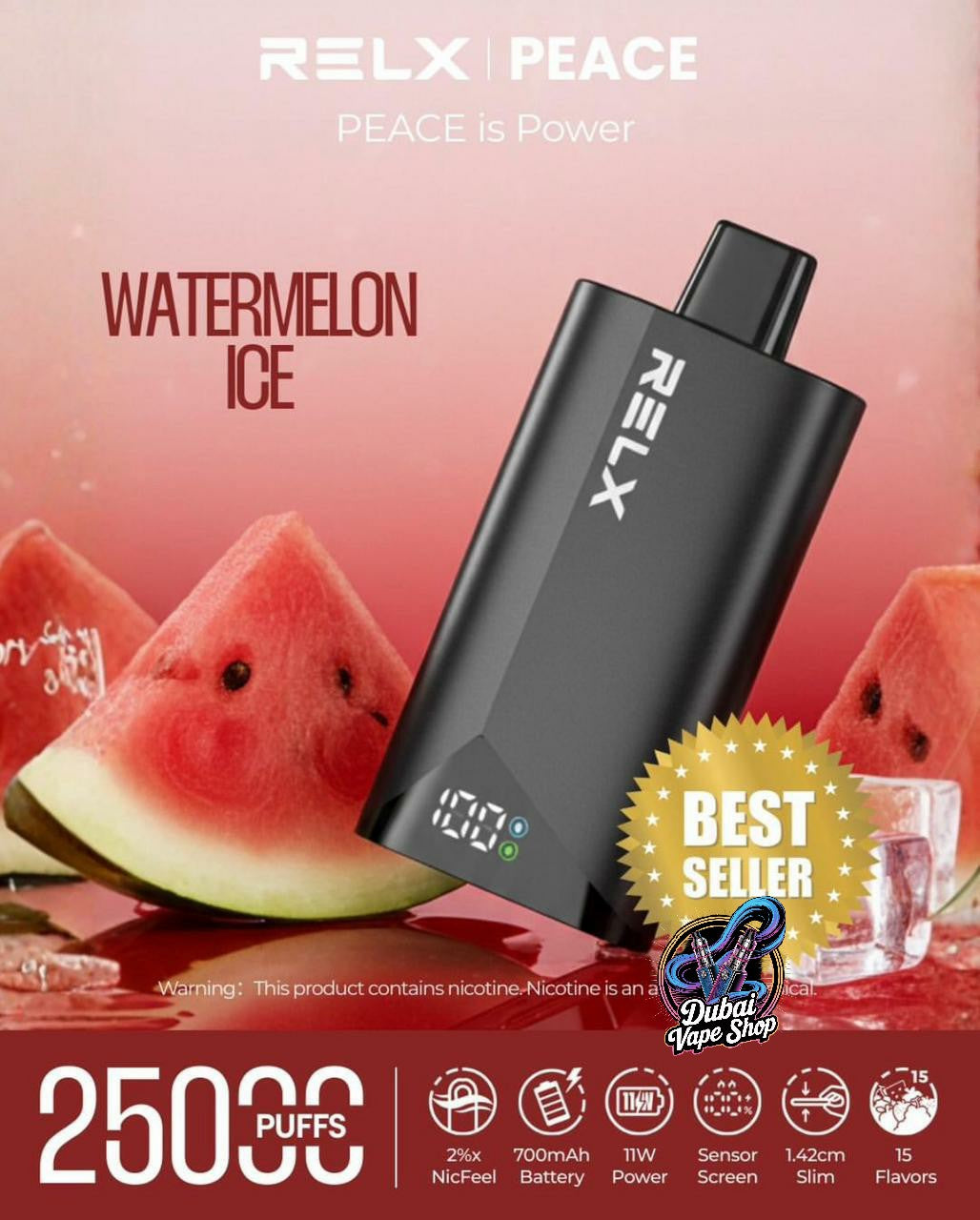 Relx Peace 25000 Puffs 20mg Disposable Vape In DUBAI