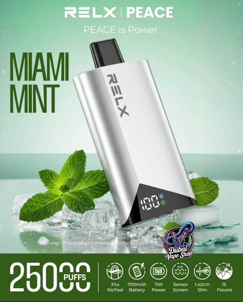Relx Peace 25000 Puffs 20mg Disposable Vape In DUBAI
