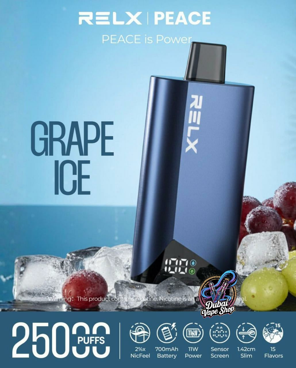 Relx Peace 25000 Puffs 20mg Disposable Vape In DUBAI
