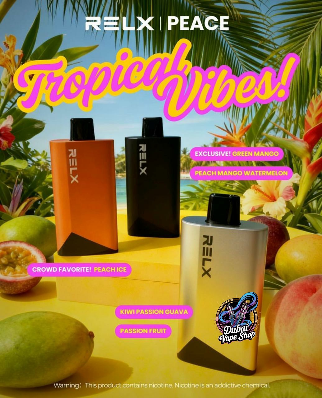 Relx Peace 25000 Puffs 20mg Disposable Vape In DUBAI