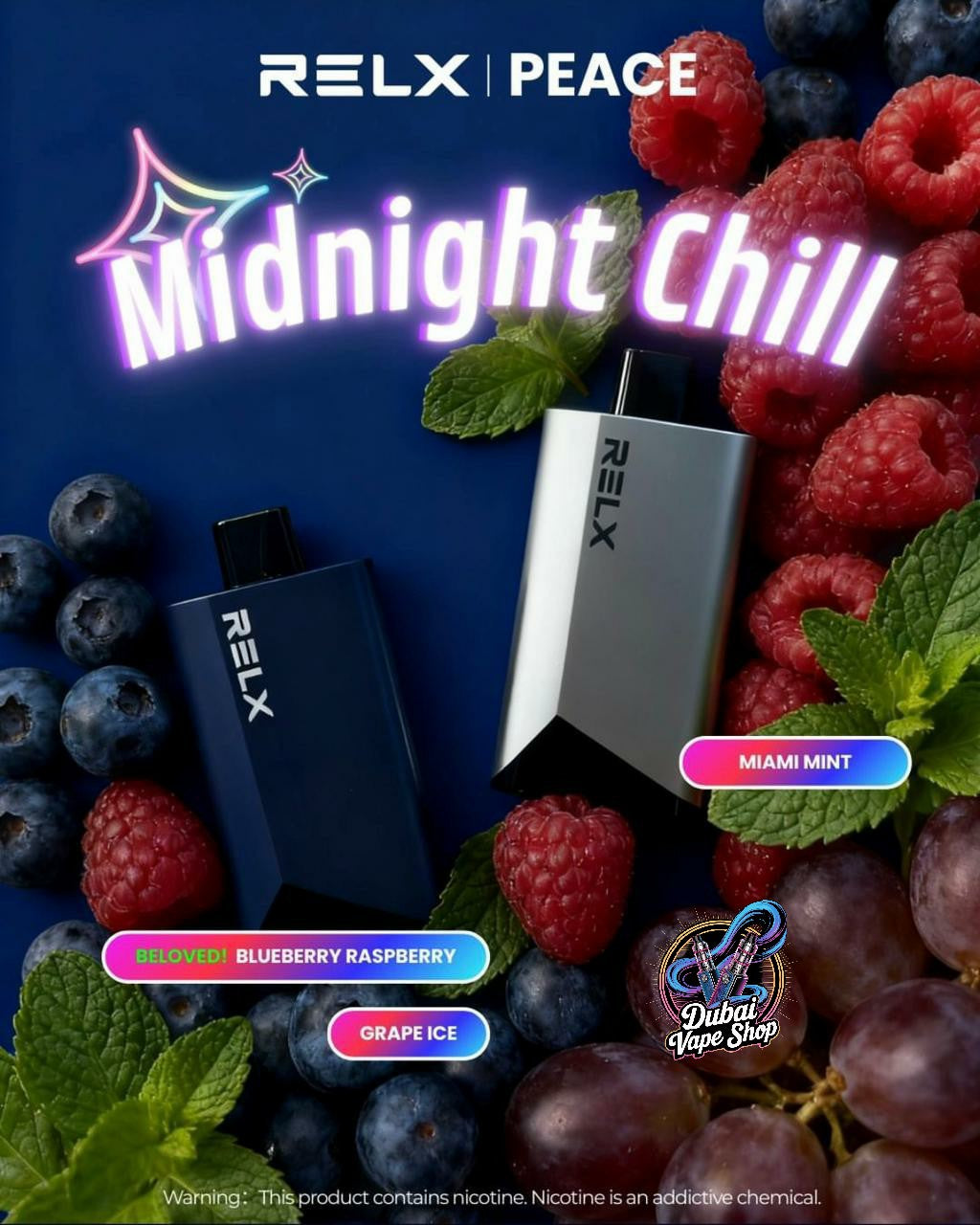 Relx Peace 25000 Puffs 20mg Disposable Vape In DUBAI