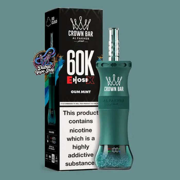 Al Fakher E Hose X 60000 Puffs Crown Bar Hookah Disposable Vape In DUBAI
