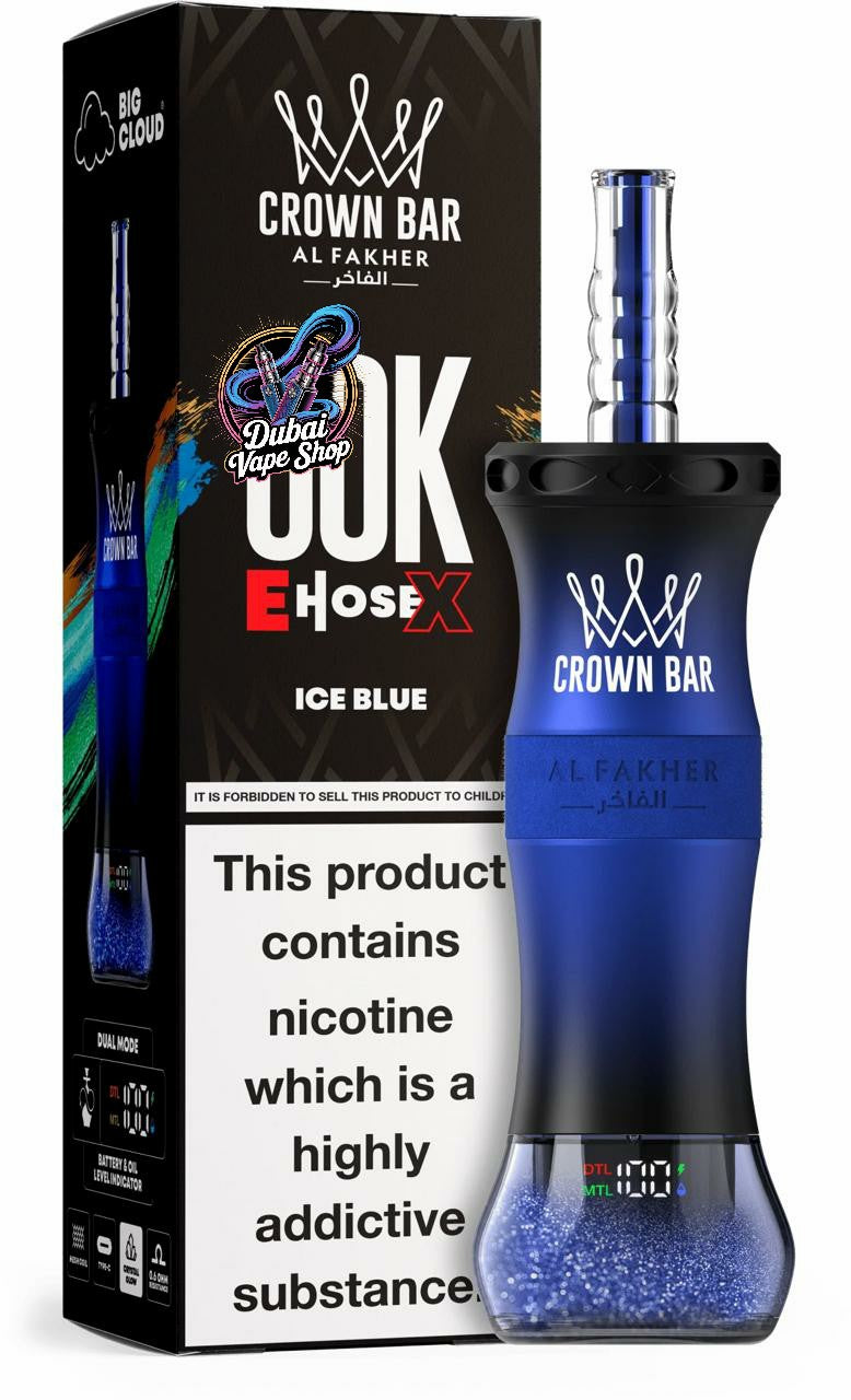 Al Fakher E Hose X 60000 Puffs Crown Bar Hookah Disposable Vape In DUBAI