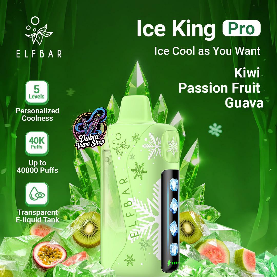 ELFBAR Ice King Pro 40000 Puffs 50mg Nicotine Ice control disposable vape in UAE