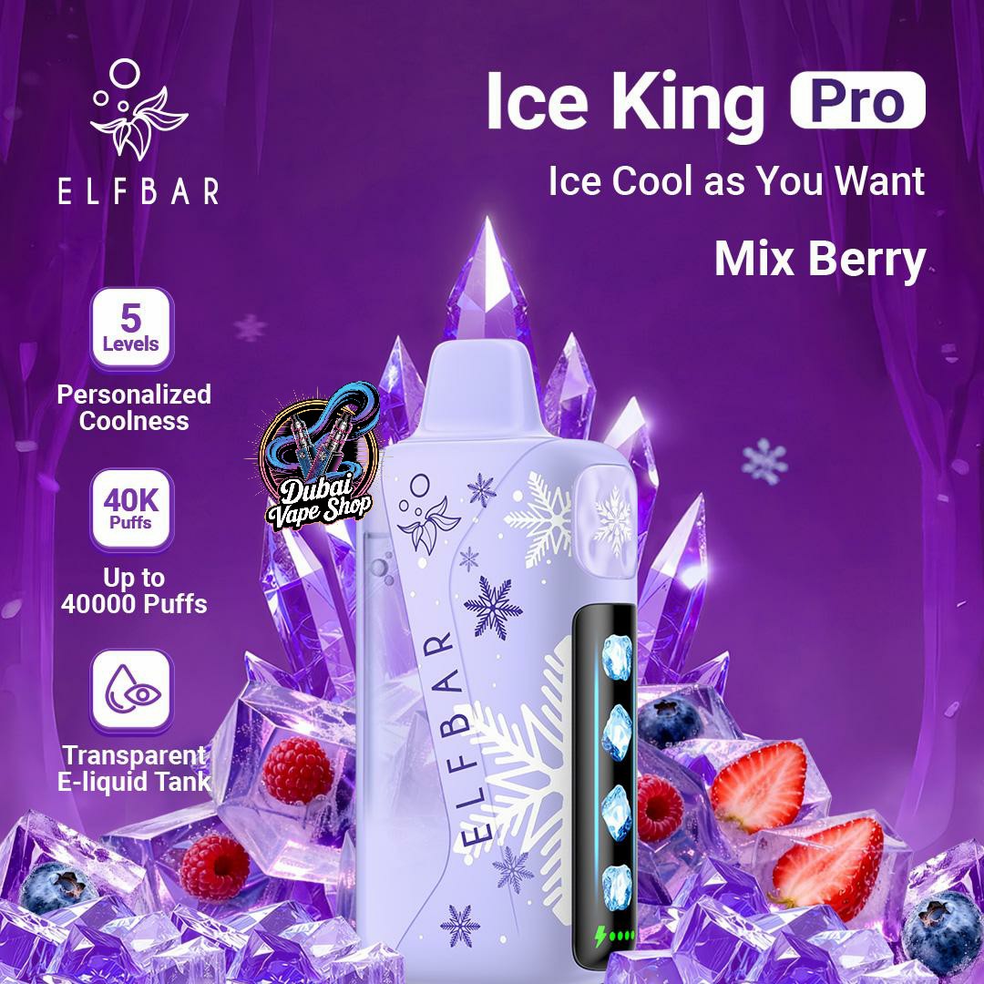 ELFBAR Ice King Pro 40000 Puffs 50mg Nicotine Ice control disposable vape in UAE