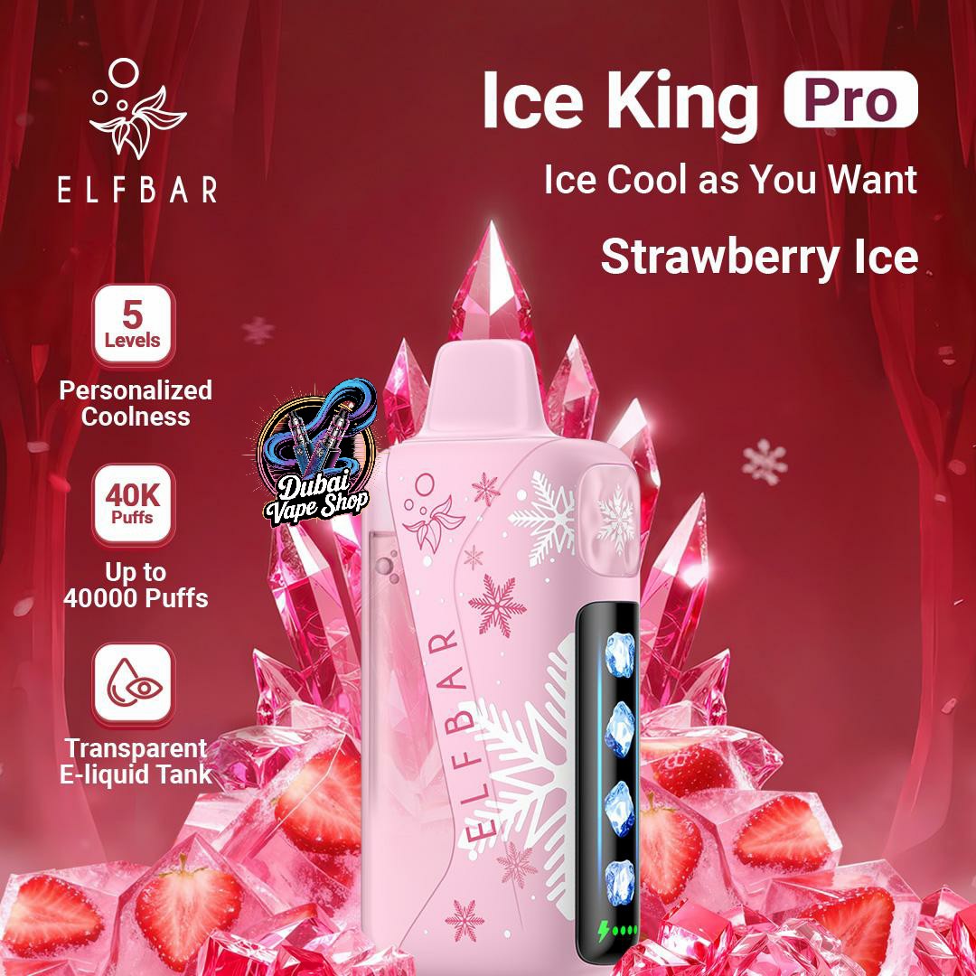 ELFBAR Ice King Pro 40000 Puffs 50mg Nicotine Ice control disposable vape in UAE