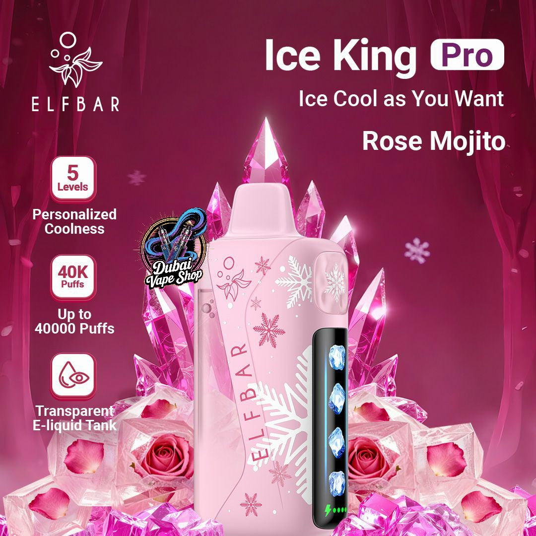 ELFBAR Ice King Pro 40000 Puffs 50mg Nicotine Ice control disposable vape in UAE