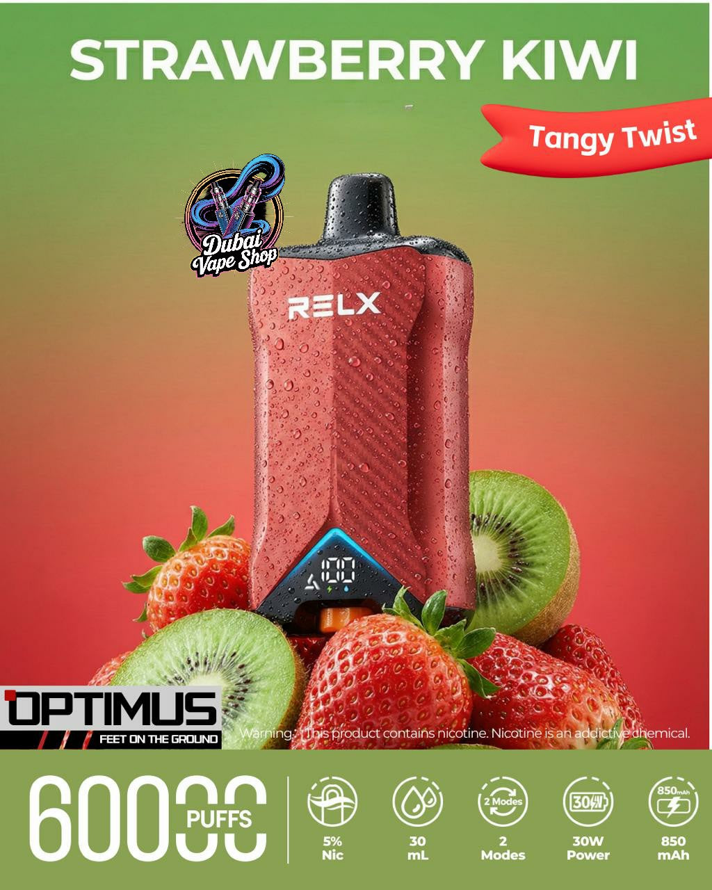 RELX Optimus 60000 Puffs Disposable Vape 50mg in UAE
