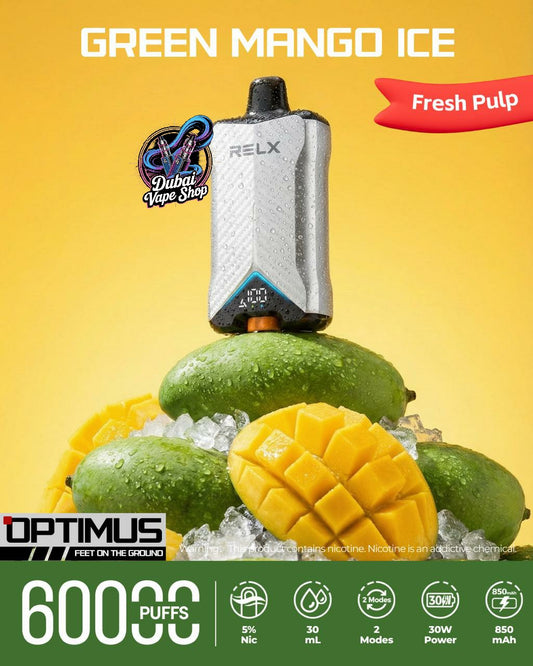 RELX Optimus 60000 Puffs Disposable Vape 50mg in UAE