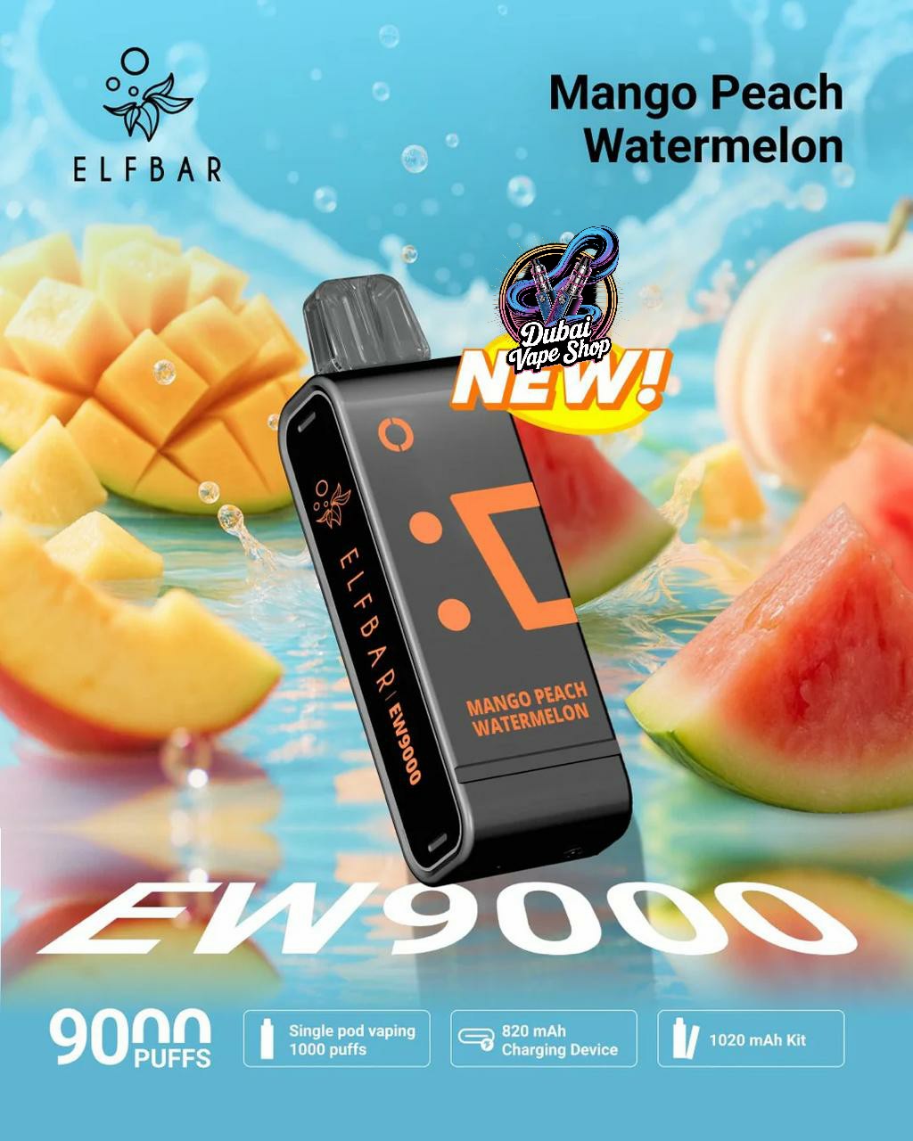Elf Bar EW9000 Replacement Pods Prefilled 9000 Puffs In UAE