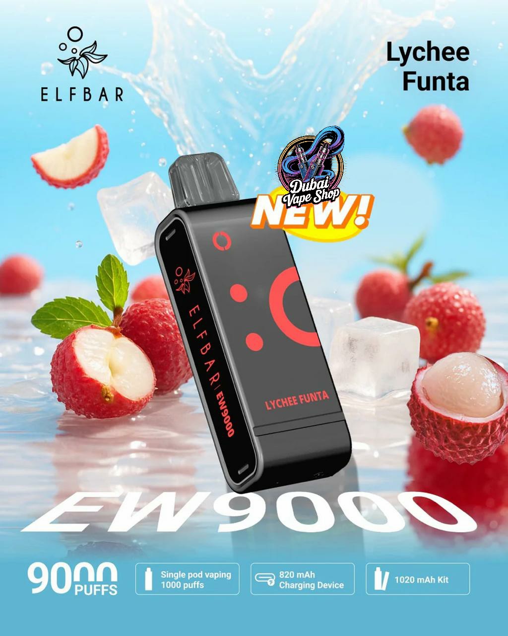 Elf Bar EW9000 Replacement Pods Prefilled 9000 Puffs In UAE