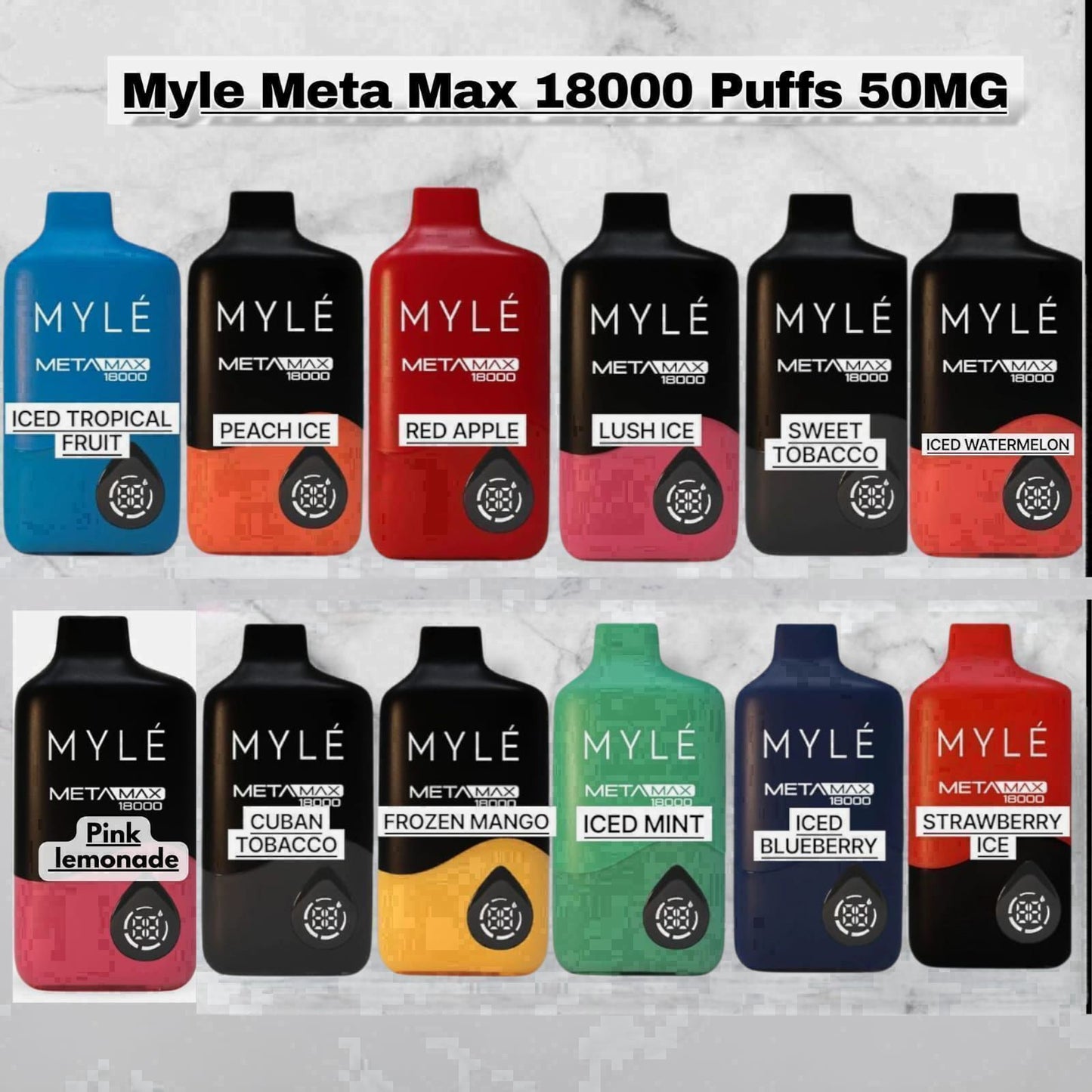 Myle Meta Max 18000 Puffs Disposable Kit In UAE