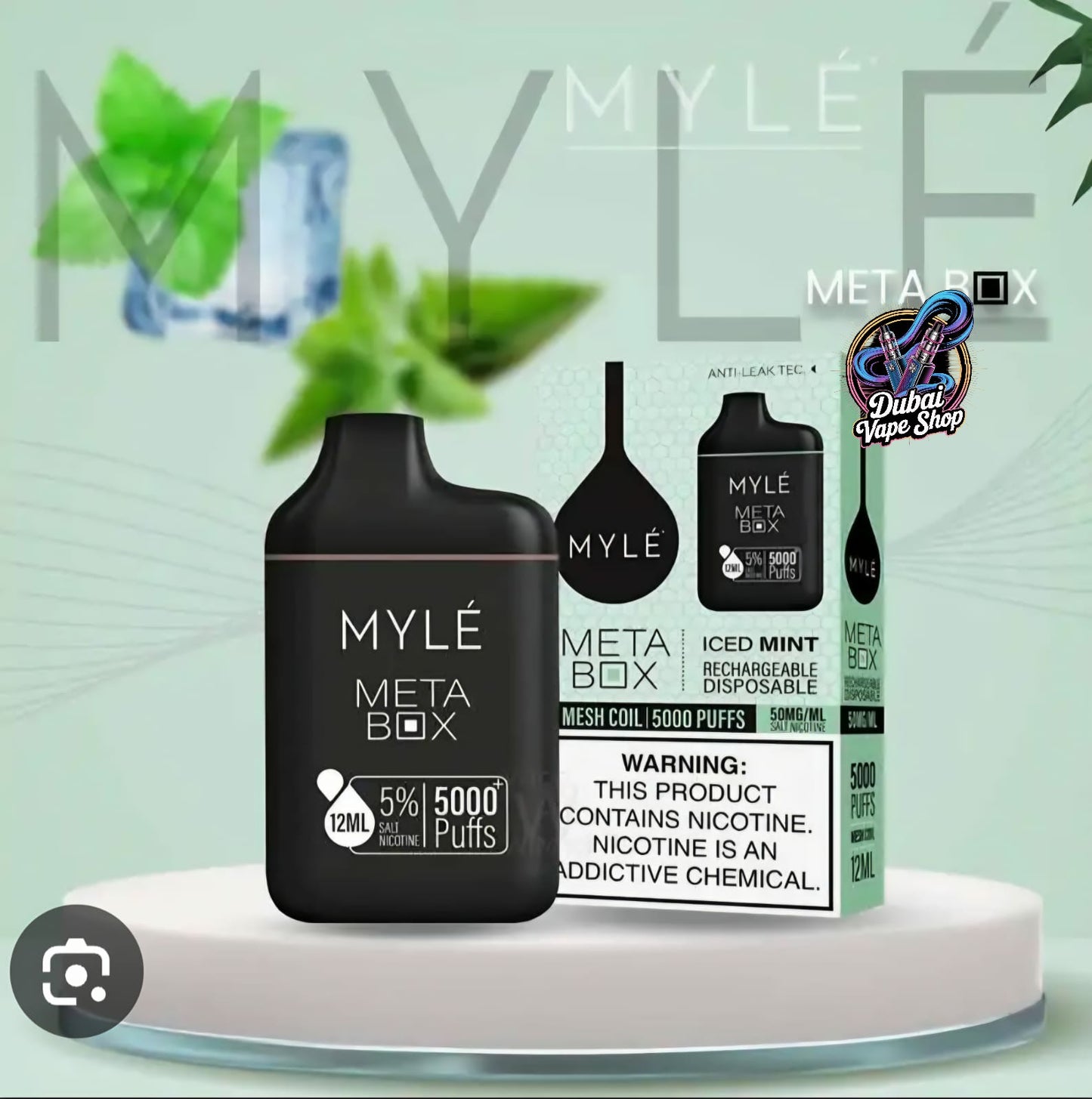 Myle Meta Box 5000 Puffs 20mg 50mg In UAE